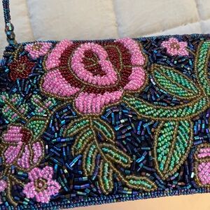 Floral Beaded Clutch